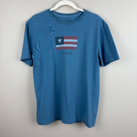 Life is Good American Flag Patriotic Tee - Size Medium - Picture 1 of 6